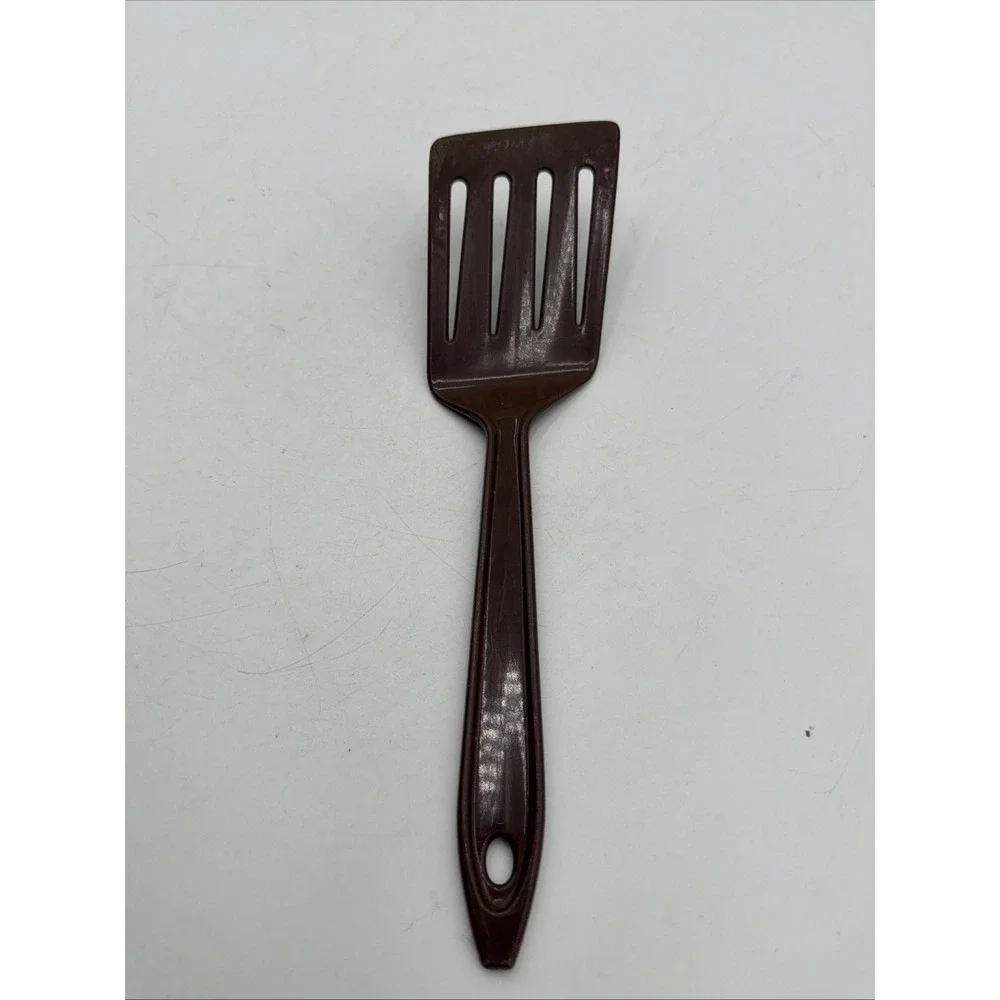 Vintage Lopol Hutzler No 717 Plastic Slotted Spatula Brown